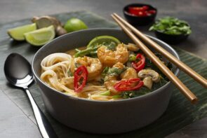 Prawn Laksa with Fresh Lime & Coriander