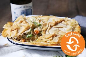 Cheesy Veggie Pot Pie with Crispy Filo