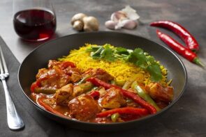 Chicken Jalfrezi with Turmeric and Coriander Rice