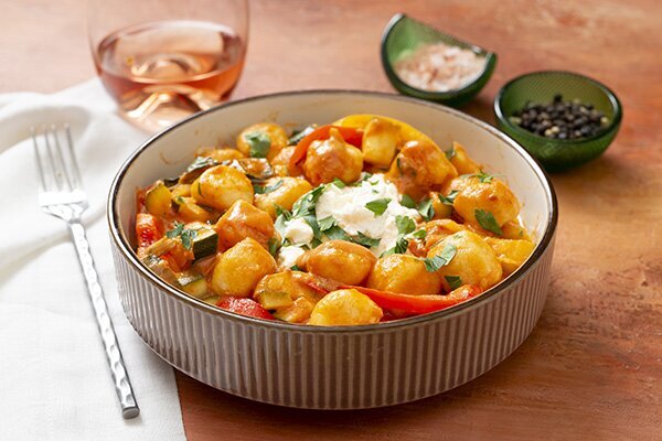Harissa Gnocchi with Kale and Ricotta