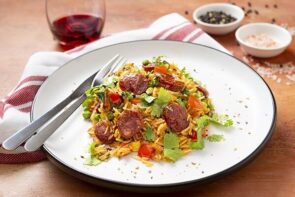 One Pot Chorizo and Rice with Coriander