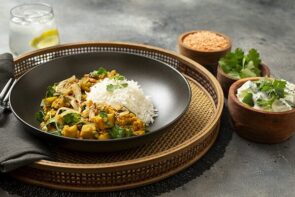Dahl Tadka with Basmati Rice and Raita