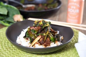 Mongolian Beef with Greens & Rice