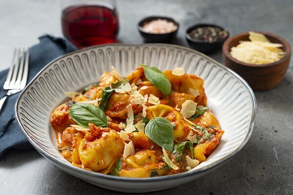 Wagyu Tortellini with Parmesan and Spinach