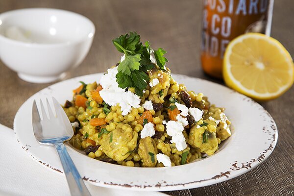 Moroccan Chicken Couscous with Fetta and Raisins