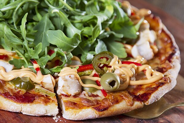 Peri Peri Chicken Pizza with Peri Peri Mayo