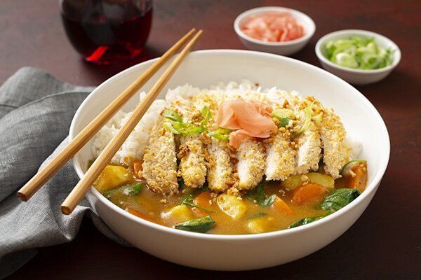 Katsu Curry with Crumbed Chicken Breast