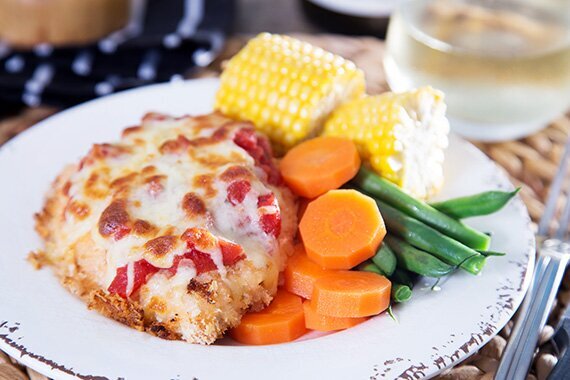 Oven Baked Chicken Parmigiana with Mozzarella