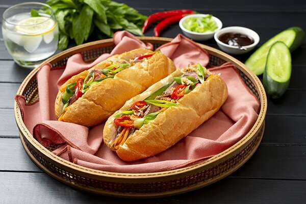 Steak Banh Mi with Pickled Carrot and Hoisin