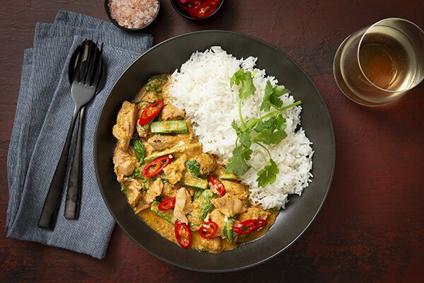 Quick and Easy Thai Red Chicken Curry with Choy Sum