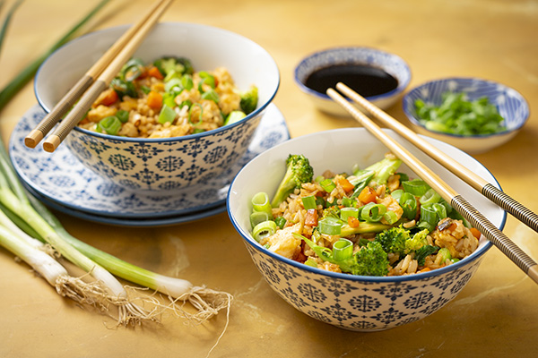 Egg Fried Rice With Spring Onion