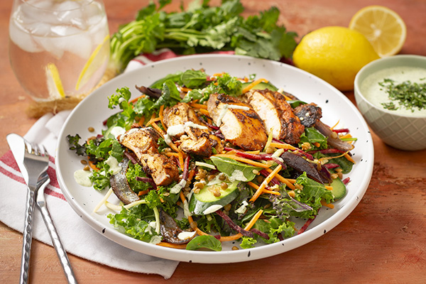 Tandoori Chicken Salad Bowl with Herb Yoghurt