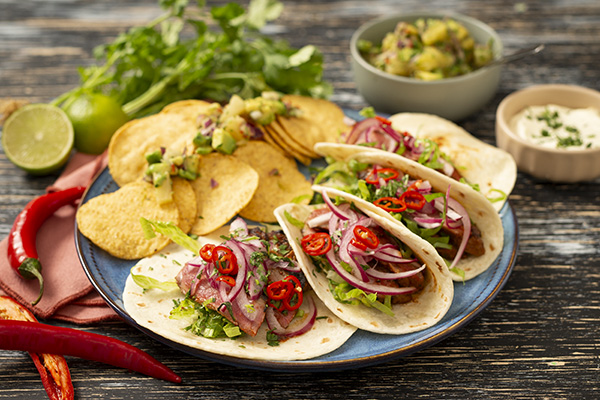 Porterhouse Steak Taco with Avocado & Pineapple Salsa