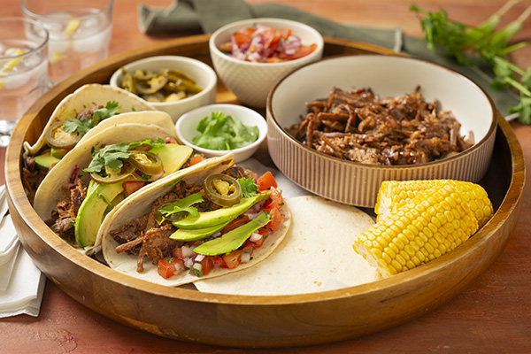 Slow Cooked Pulled Beef Taco With Pico De Gallo