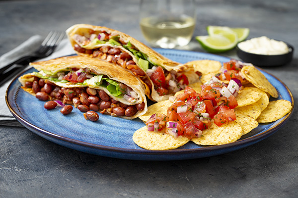 Tik Tok Veggie Bean Wrap Hack with Corn Chips and Salsa
