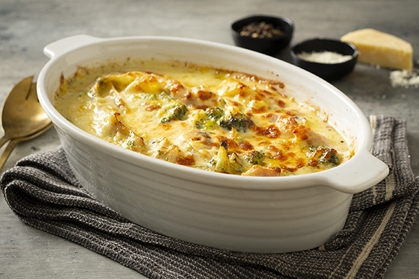 Creamy One Pot Chicken Lasagne With Tender Leeks, Mushrooms and Melty Mozzarella