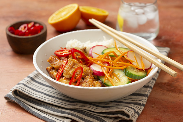 Orange Chicken with Jasmine Rice