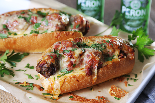 Mediterranean Lamb and Beef Meatball Sub with Fetta and Rocket