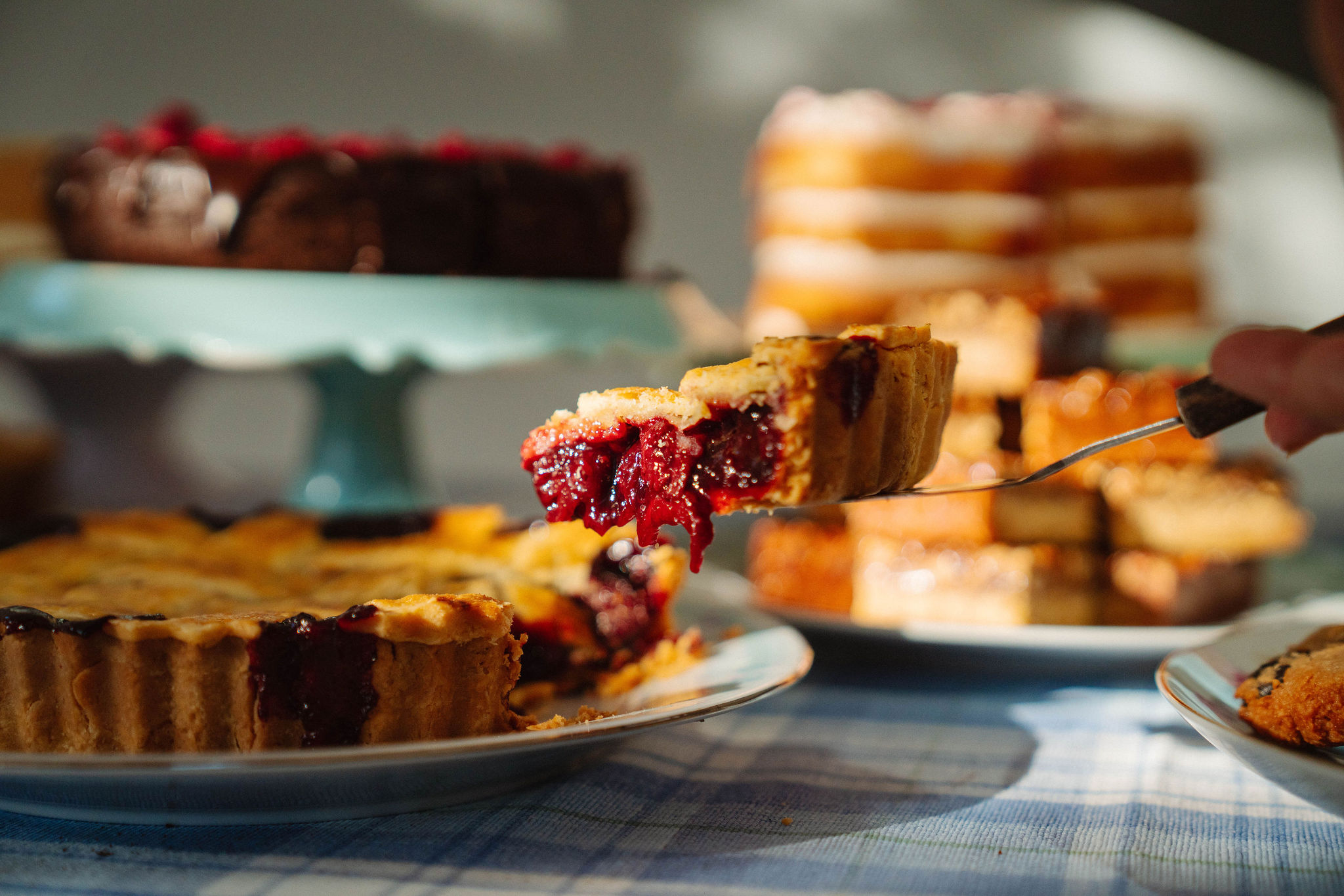 Seasonal Sweet and Sour Cherries Baked in a Golden Flaky Crust, Made Locally in Fremantle