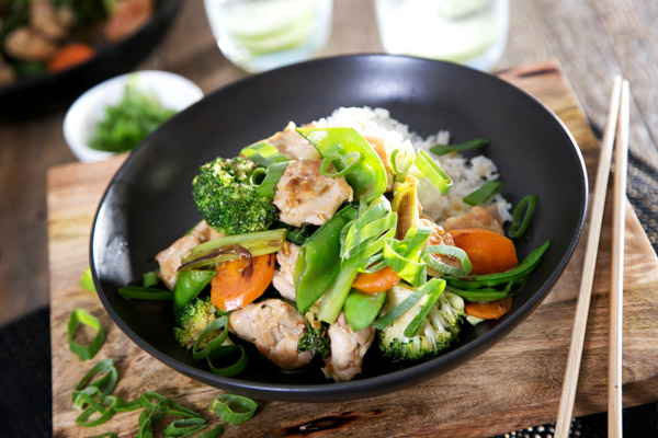 Honey, Garlic & Soy Chicken with Coconut Rice & Veggies