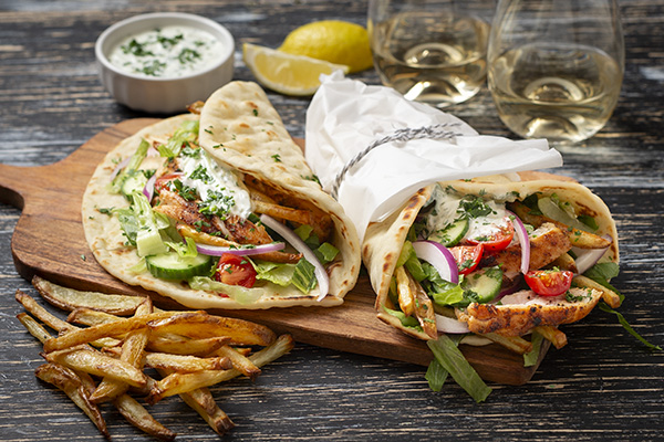 Chicken Gyros with Homemade Tzatziki