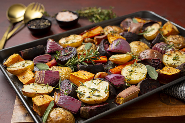 Roast Vegetables with Rosemary, Thyme and Sage