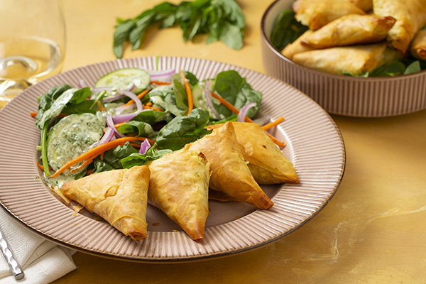 Lamb Samosa with Coriander & Mint Yoghurt