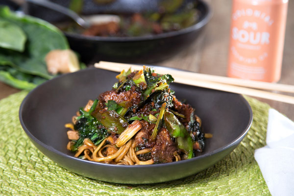 Mongolian Beef With Hokkien Noodles and Asian Veg